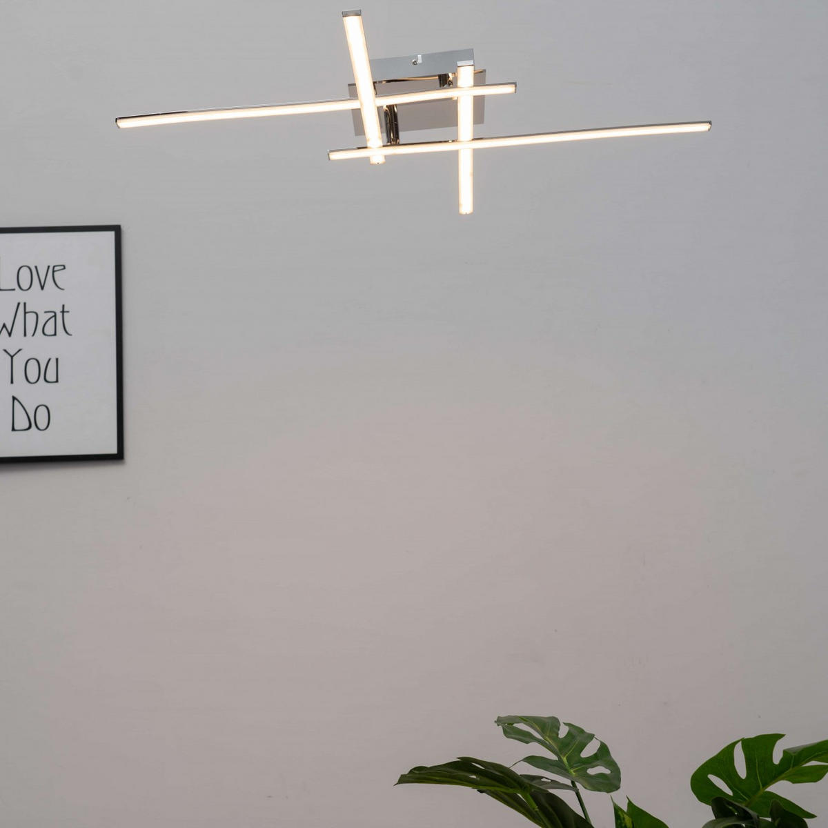 DECKENLEUCHTE Yuna, Silber/Chrom, 75cm - Chromfarben, Metall (75/75/8cm) - KOSILUM