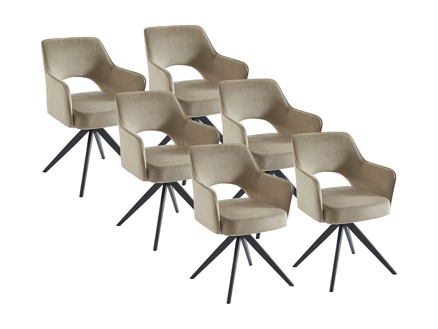 Vente-Unique Stuhl Beige 58x84x59 cm