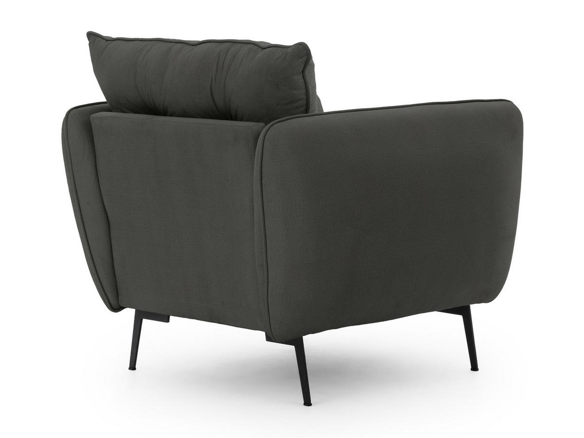 SESSEL Nordloft Dunkelgrau Samt - Dunkelgrau/Schwarz, Holz/Textil (101/86/100cm) - S-Style Möbel