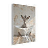 AKUSTIKPANEEL Esel - Tiere - Badewanne - Schaumstoff 60x80 cm - Weiß, Textil (60/0.9/80cm) - MuchoWow