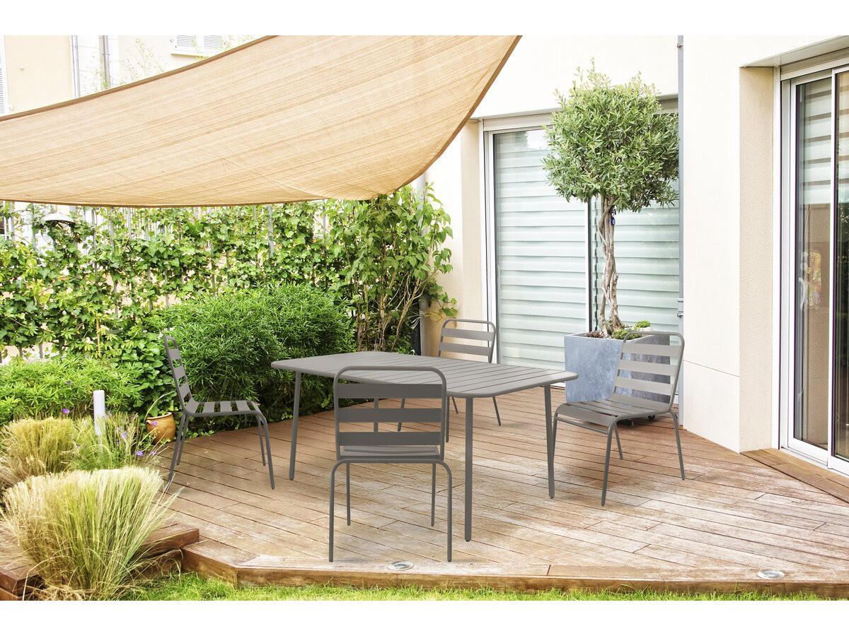 GARTENTISCH bilbao Taupe - Taupe, Metall (150/90/71cm) - Habitat Garten