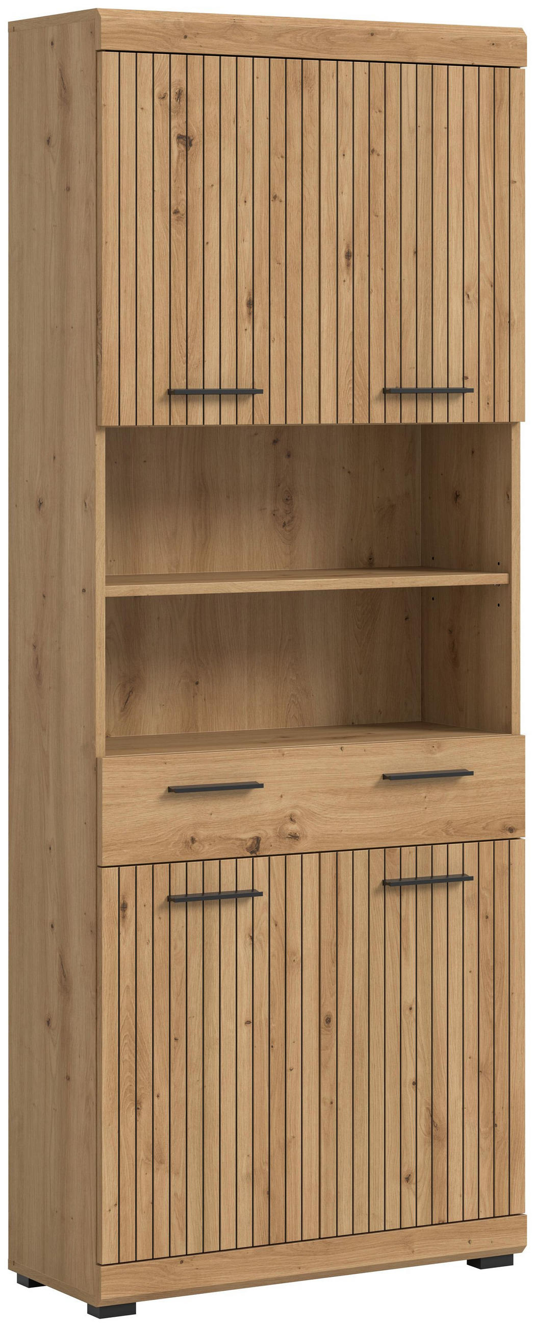 HOCHSCHRANK breit Vento (B/H/T: ca. 74/191/31 cm) in Artisan Eiche Nachbildung/Artisan Eiche Nachbildung - Eiche Artisan, Holz (74/191/31cm)