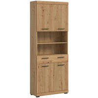 HOCHSCHRANK breit Vento (B/H/T: ca. 74/191/31 cm) in Artisan Eiche Nachbildung/Artisan Eiche Nachbildung - Eiche Artisan, Holz (74/191/31cm)