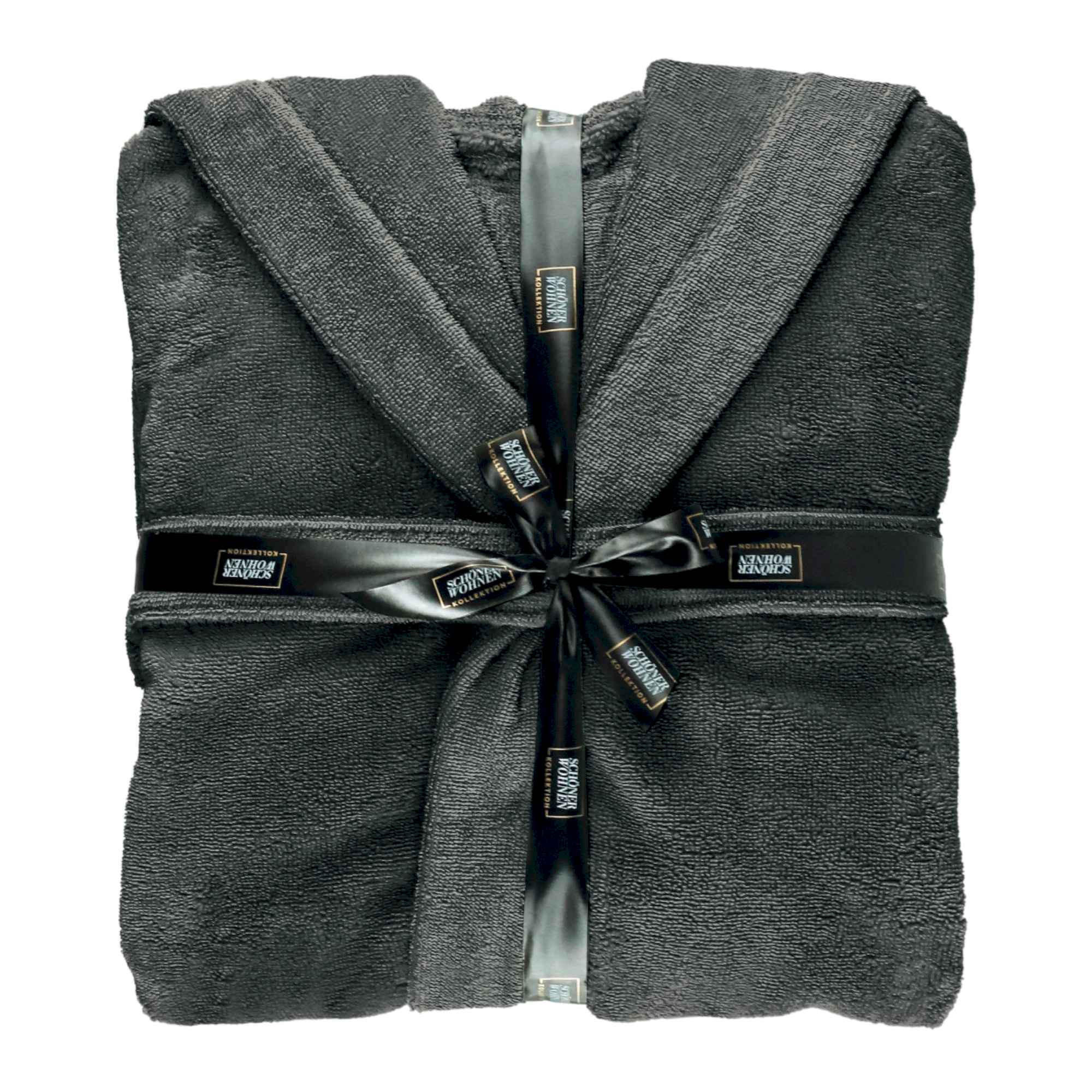 Thumbnail - Schöner Wohnen Bademantel, Anthrazit, Textil, Gr. S, Oeko-Tex® Standard 100, Badtextilien, Bademäntel