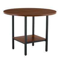 ESSTISCH 100/77/100 cm Walnuss aus MDF und Metall mit Stauraumablage - Walnussfarben, Holzwerkstoff (100/100/77cm) - OKMYHOME