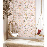 VLIESTAPETE Alysse, Vögel und Blumen 50 cm x 10 m, rosa - Pink/Rosa, Papier (1000/50cm) - Lilipinso