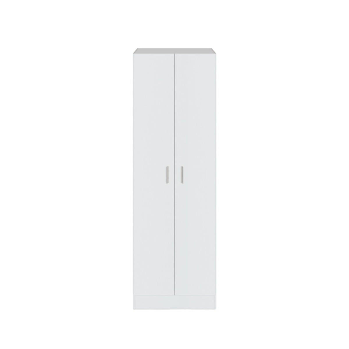 SCHRANK 2-türig, weiß 58,5/181/37 cm - Weiß, Holzwerkstoff (37/180/11.5cm) - Calicosy