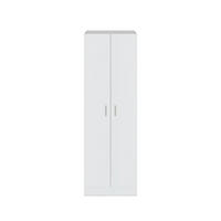 SCHRANK 2-türig, weiß 58,5/181/37 cm - Weiß, Holzwerkstoff (37/180/11.5cm) - Calicosy
