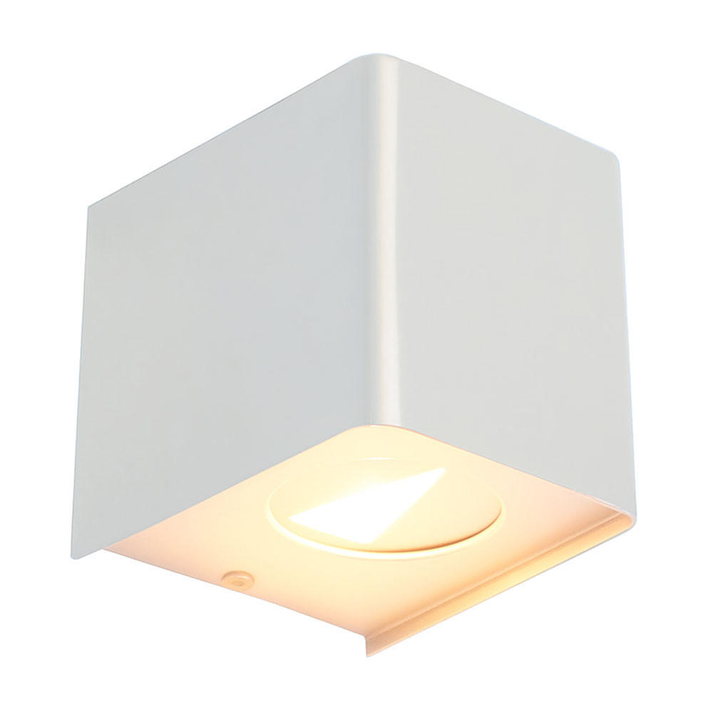 LED AUSSENWANDLEUCHTE HUSUM Weiß - Weiß, Kunststoff (10/11.5/10cm) - Nowa