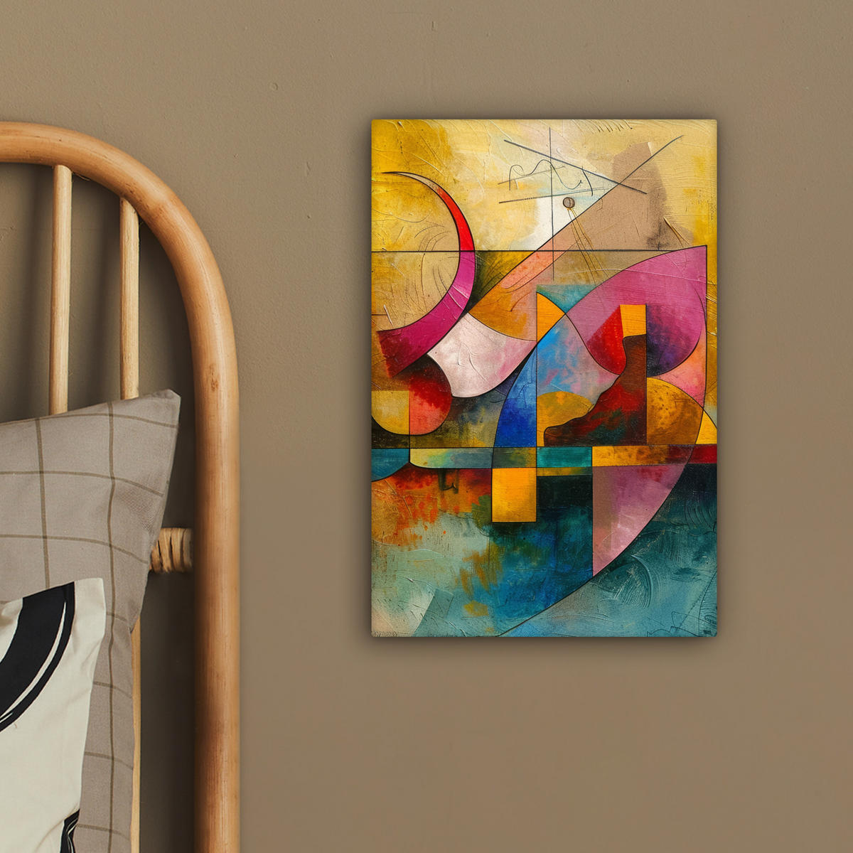LEINWANDBILD Kunst - Abstrakt - Modern 20x30 cm - Gelb, Textil (20/30cm) - MuchoWow