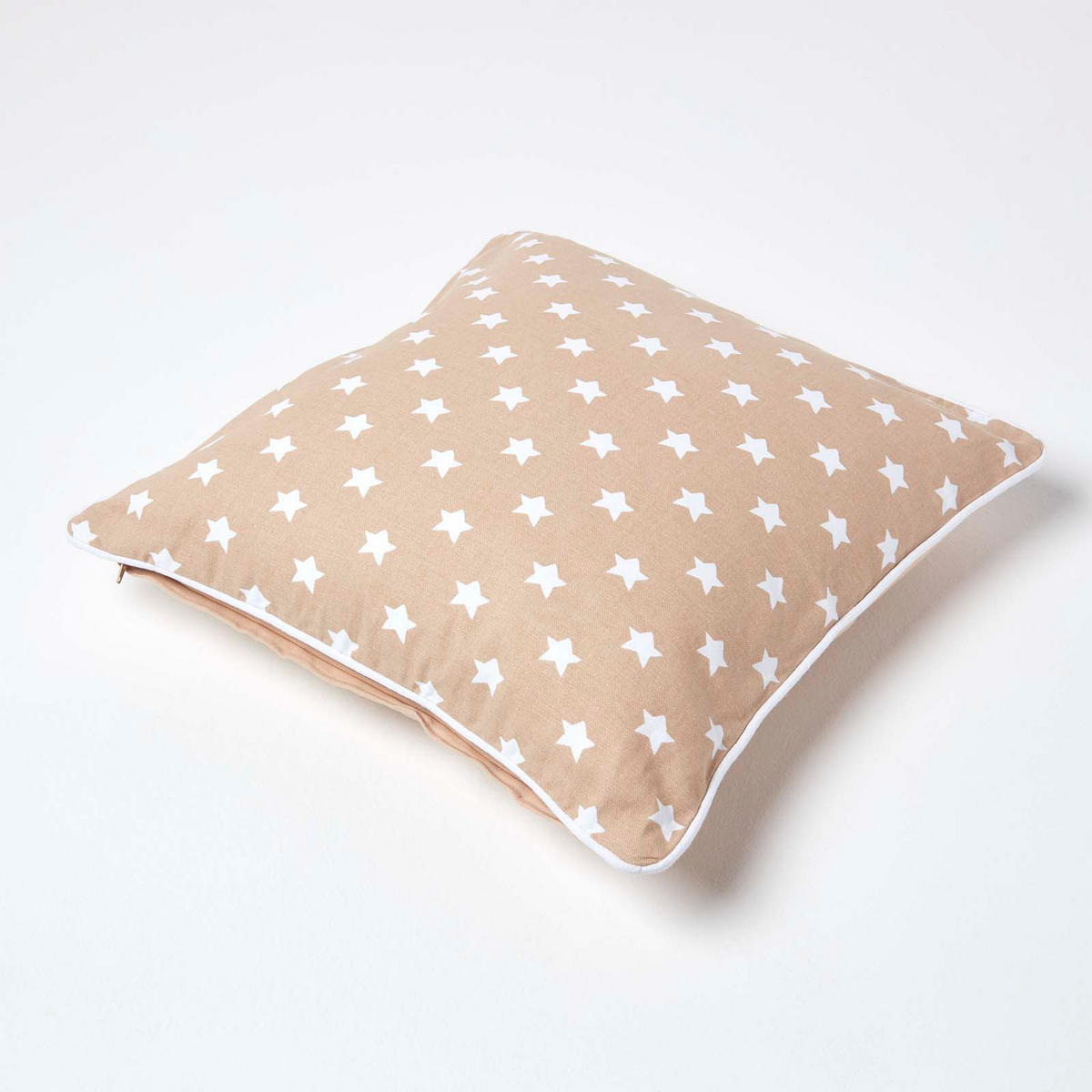 KISSENHÜLLE Sterne 45/45 cm, 100% Baumwolle - Beige, Textil (45/45cm) - Homescapes