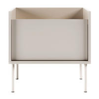 NACHTTISCH Tovi Kaschmirgrau / Holzoptik Eiche 50 cm - Kaschmir, Holzwerkstoff/Metall (48.2/48.5/36.4cm) - Selsey