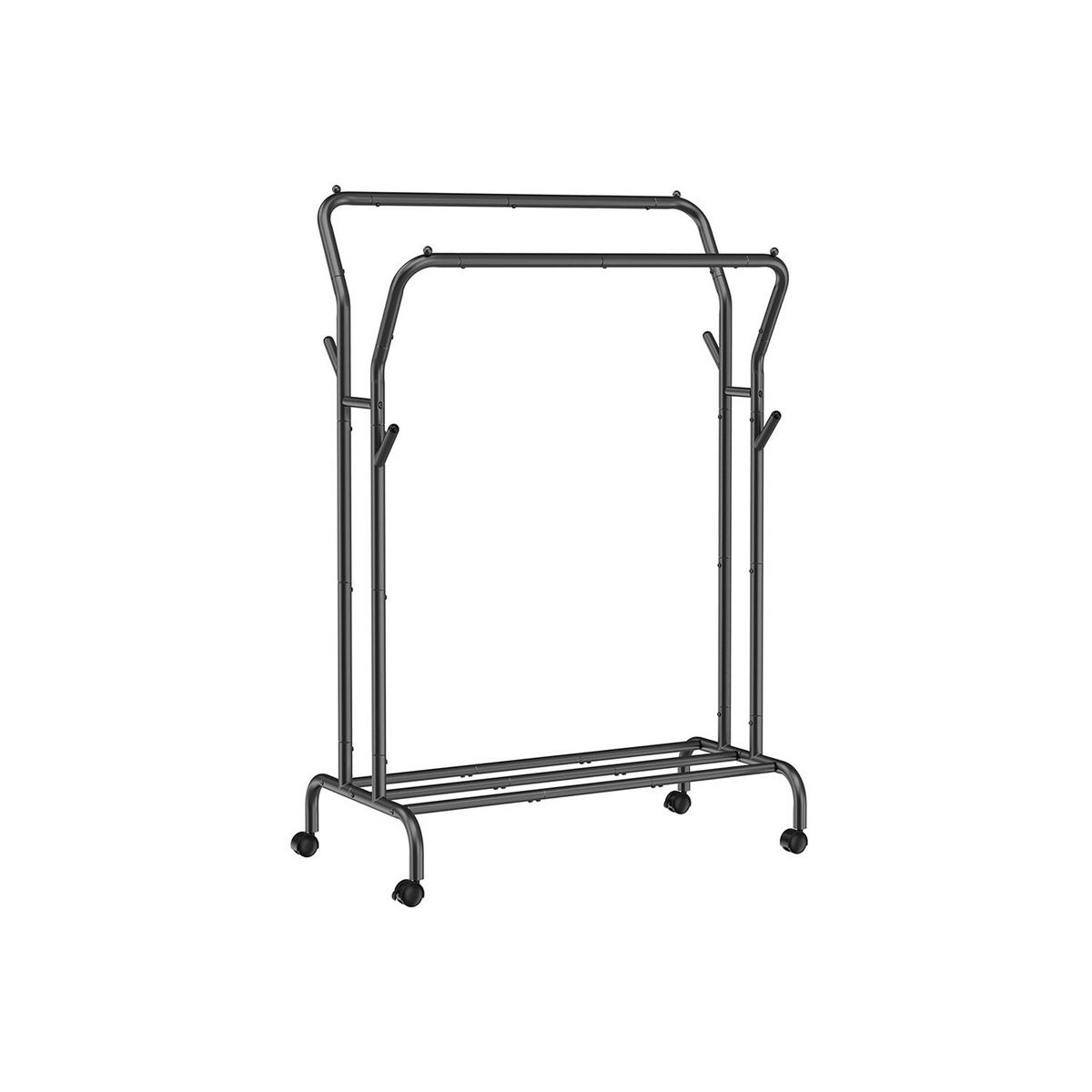 KLEIDERSTÄNDER PRAIA - Schwarz, Metall (103.5/155/52.5cm) - Hansiro