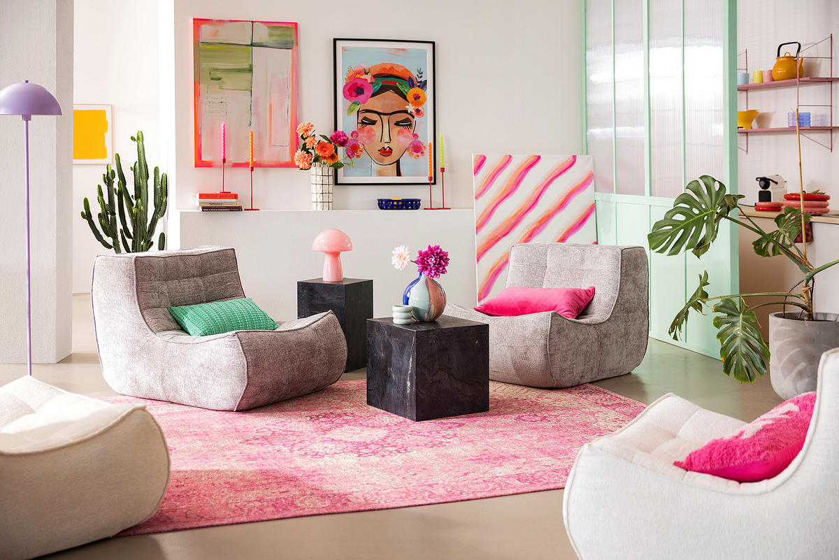 BEISTELLTISCH - Marmor - Schwarz, Stein (40/40/40cm) - home24