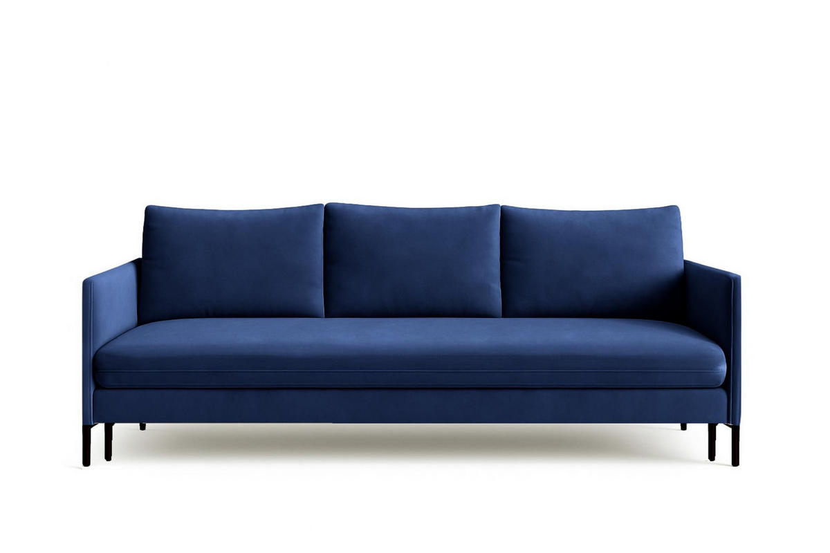 SCHLAFSOFA Belis in Dunkelblau - Dunkelblau, Holzwerkstoff/Textil (216/95/100cm) - Bettso