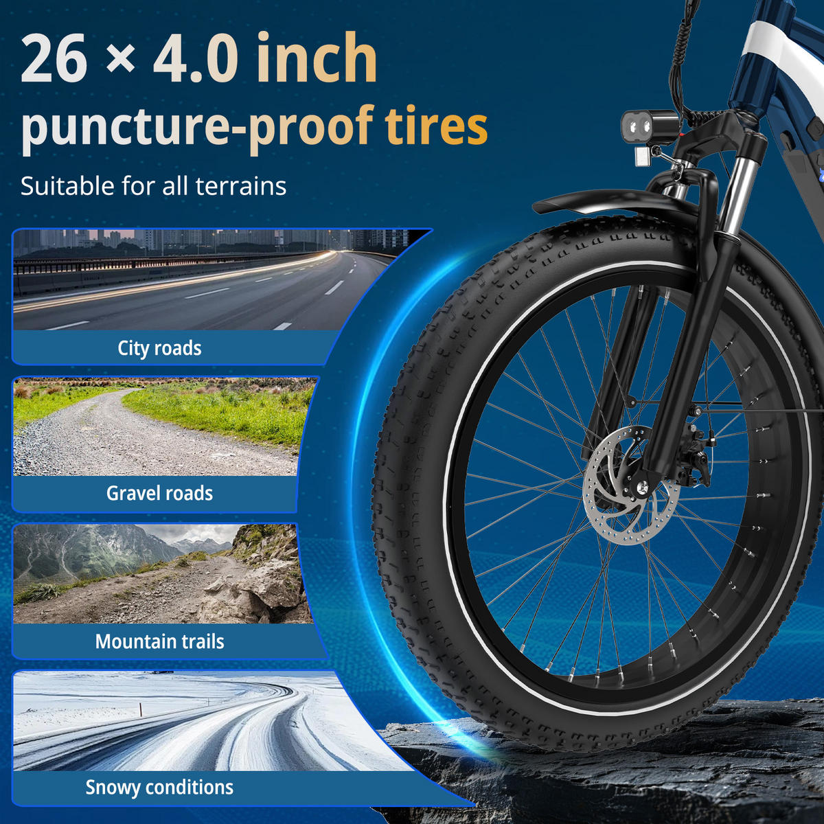 E-BIKE R1 48V-20Ah-Akku mit App 150 km Maximalreichweite - Blau, Metall (87cm) - ECORUSH