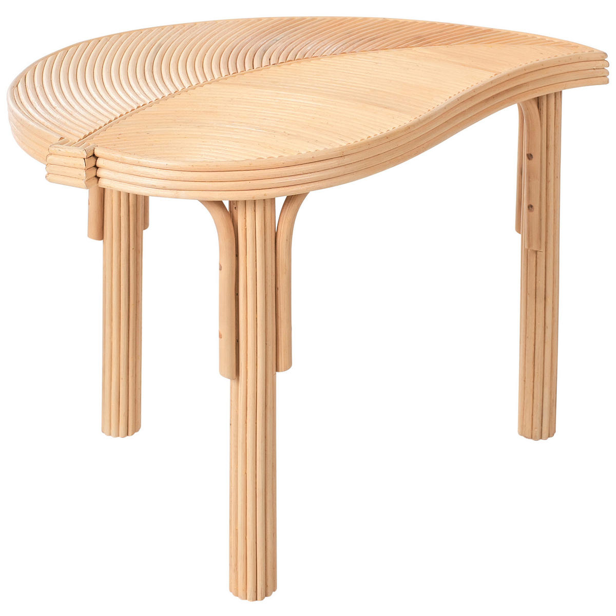 COUCHTISCH 3er-Set PARALIA Rattan Naturfarben - Naturfarben, Naturmaterialien (48/70/44cm) - Beliani
