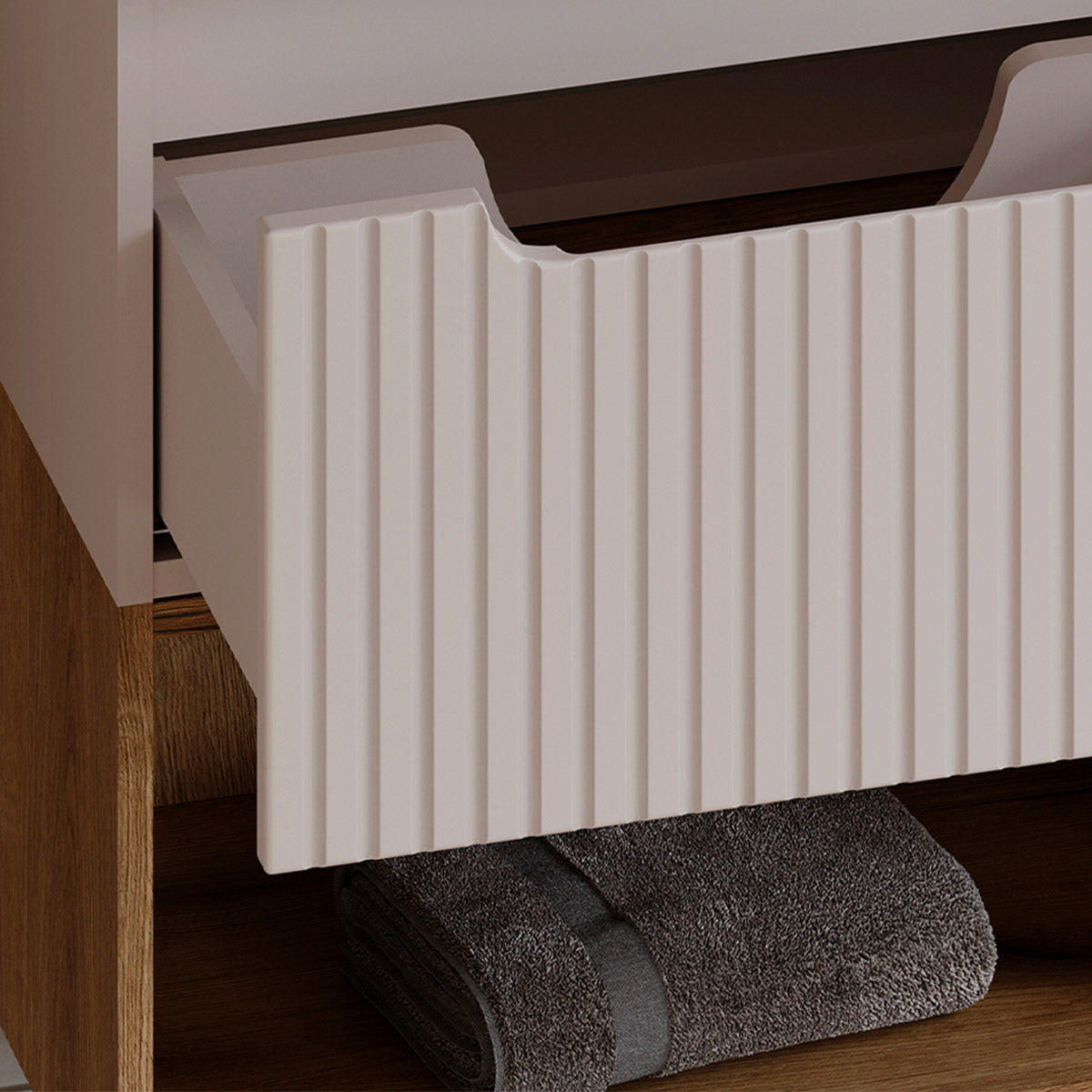 WASCHTISCH 81cm Riva Kaschmir - Beige, Holzwerkstoff (81/60/40cm) - Petits-meubles
