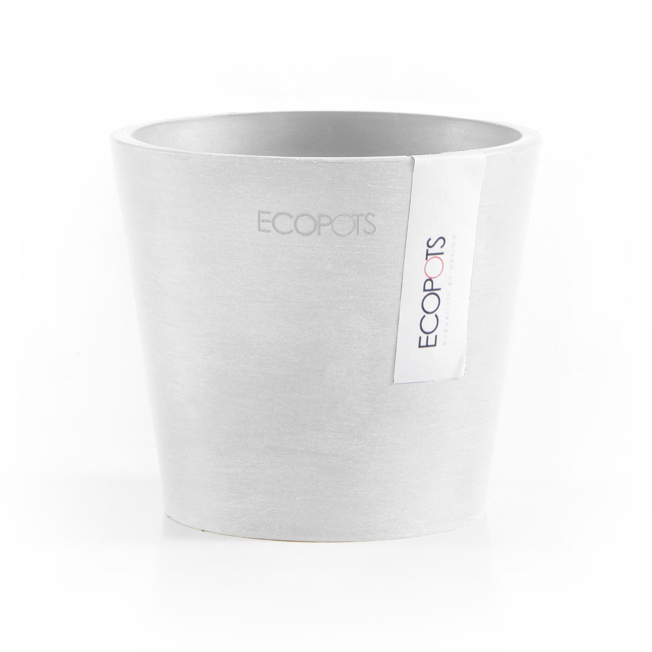 Ecopots Blumentopf Weiß 9.2 cm