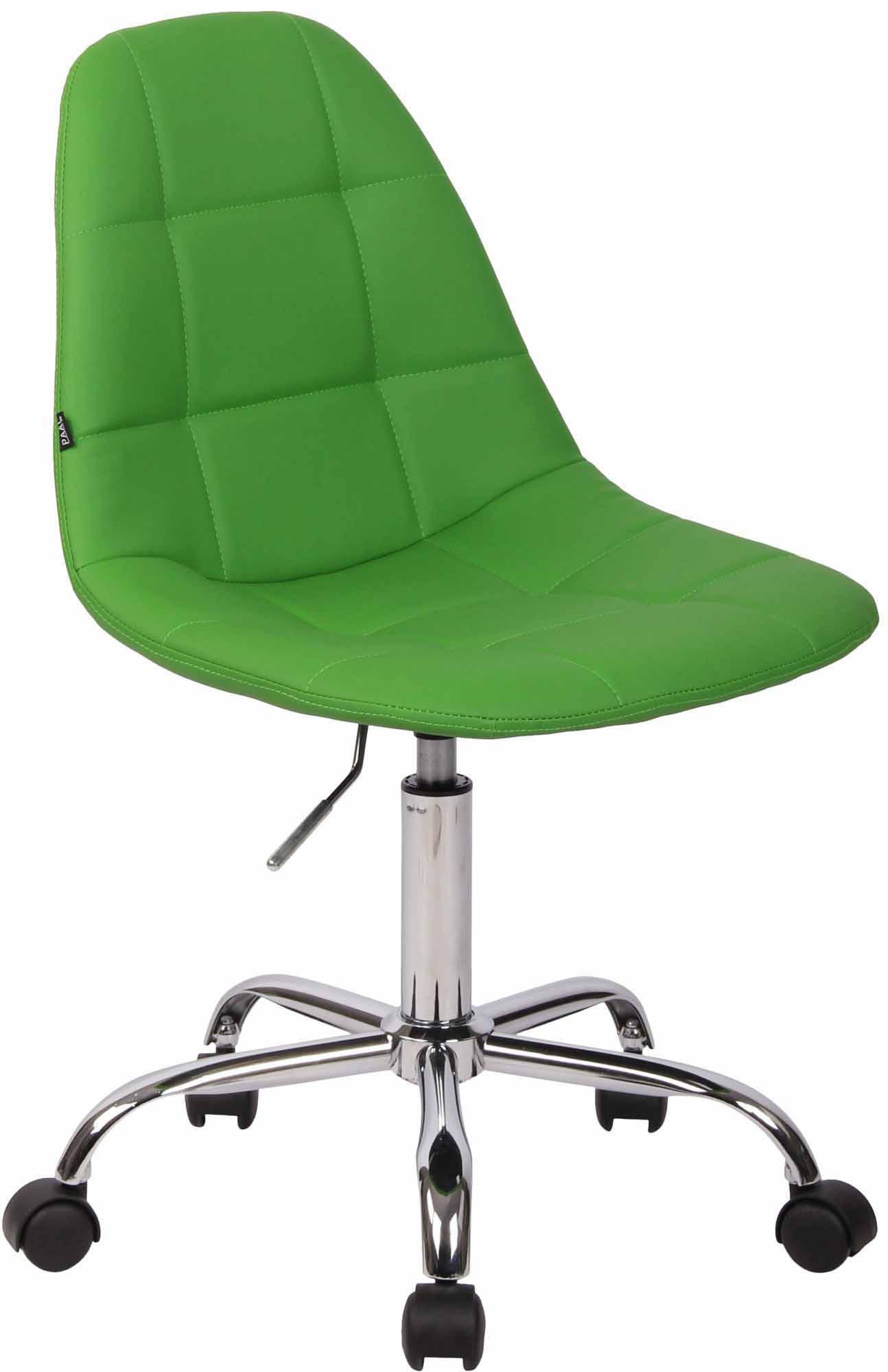 DREHSTUHL Lederlook grün - Chromfarben/Grün, Textil/Metall (47/79/56cm) - CLP