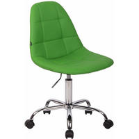 DREHSTUHL Lederlook grün - Chromfarben/Grün, Textil/Metall (47/79/56cm) - CLP
