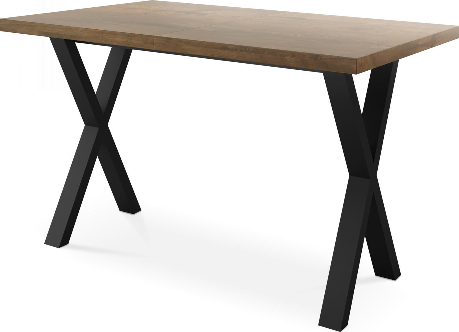 ESSTISCH Blake rechteckig ausziehbar, Lefkas Eiche 160-260/90/76 cm - Alteiche/Schwarz, Holzwerkstoff/Metall (160/90/76cm) - WFL GROUP