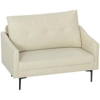 2-SITZER-SOFA mit Schaumstoffpolsterung 124/73/92 cm Creme - Creme, Metall (73/92/124cm) - Redom