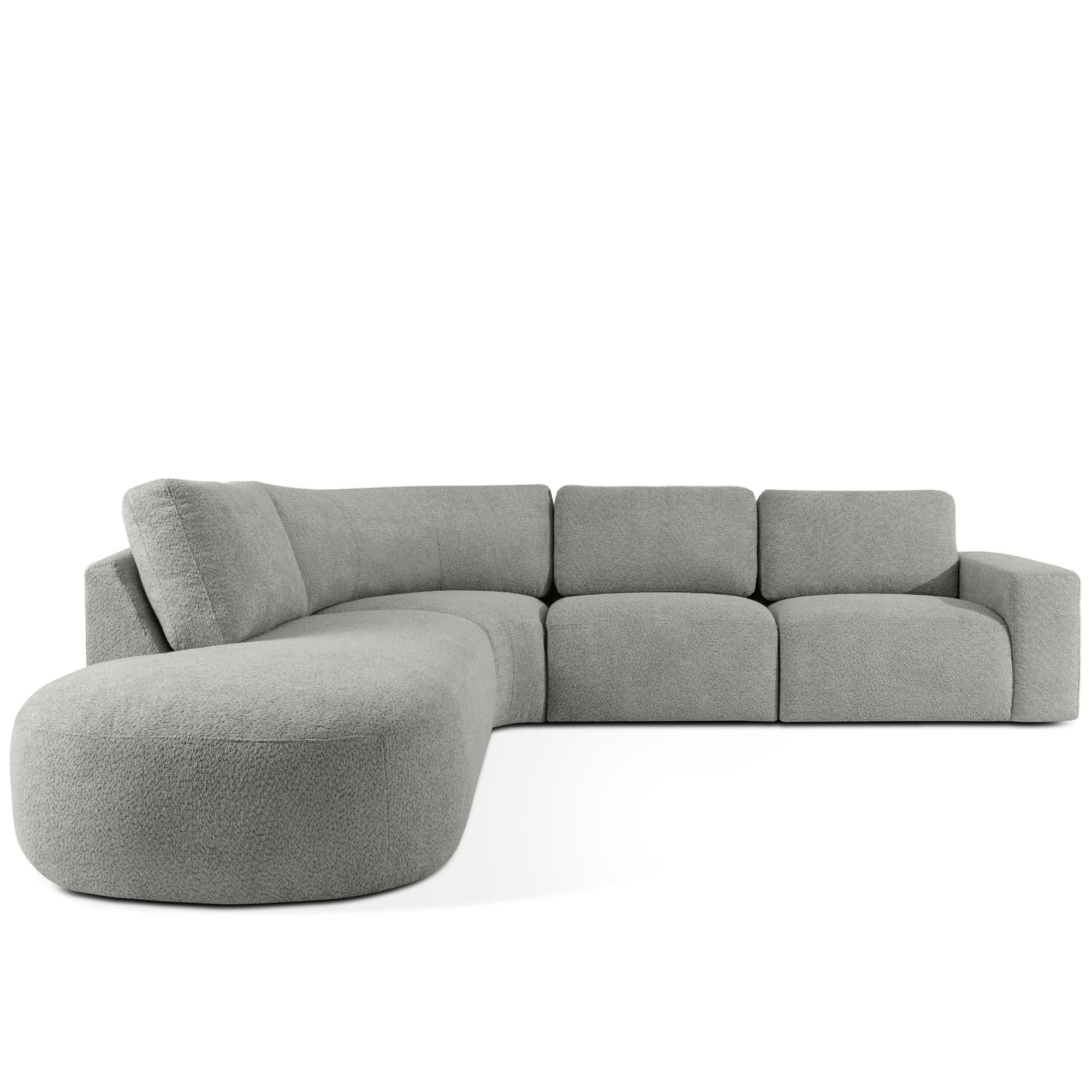 ECKSOFA LINKS ZUCCO, Dunkelaschgrau - Dunkelgrau, Holz/Holzwerkstoff (304/293cm) - KONSIMO®
