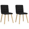ESSZIMMERSTÜHLE 2 Stk. Schwarz Stoff 45*54*86cm - Schwarz, Metall (45/86/54cm) - ZMH