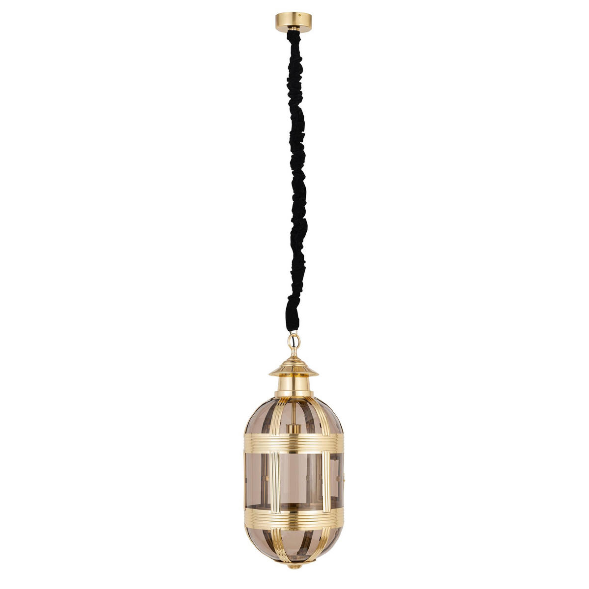 HÄNGELAMPE Mikk Gold 31/31/71cm - Goldfarben, Naturmaterialien (31/31/71cm) - PTMD Collection