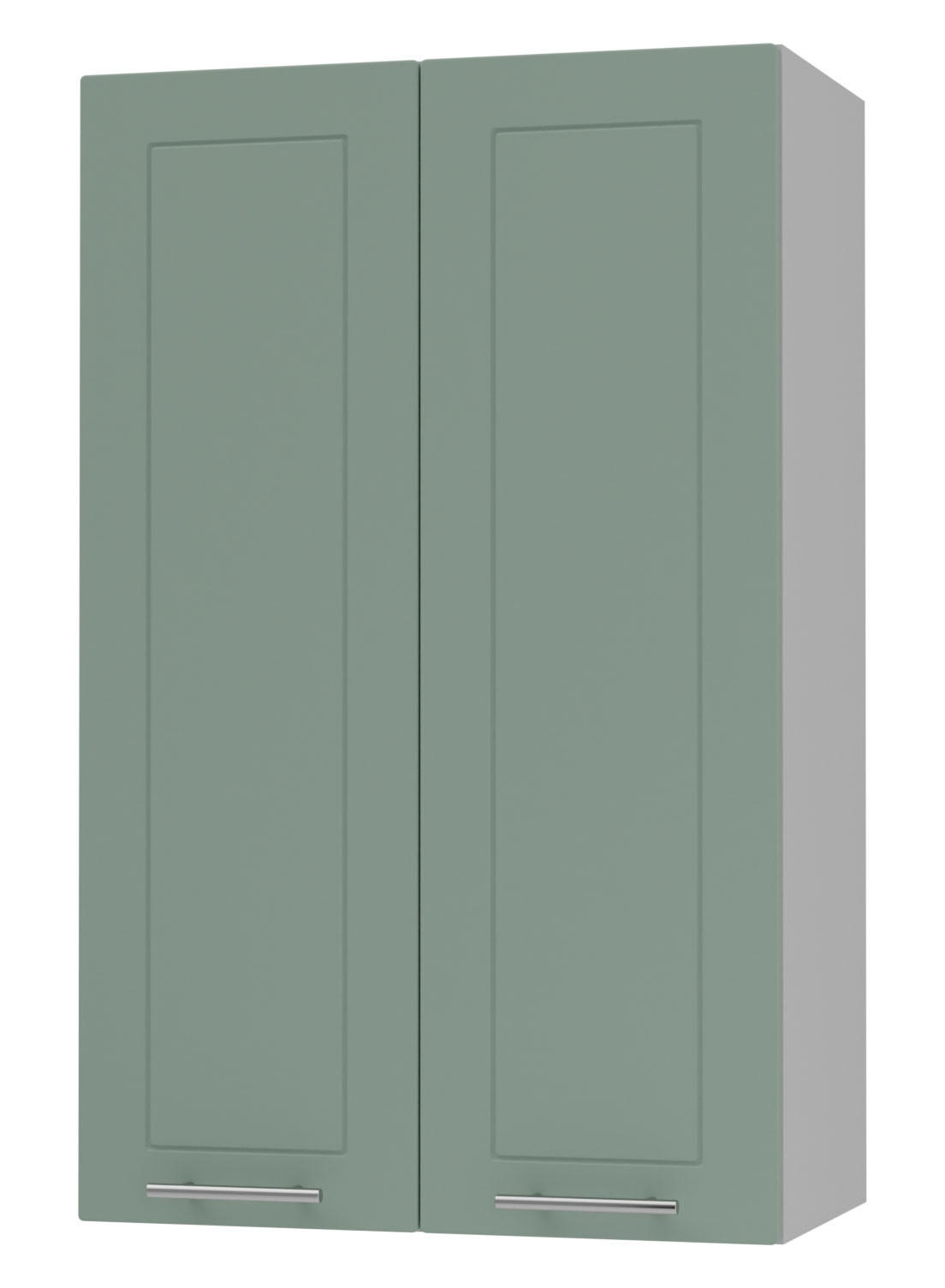 Feldmann-Wohnen Küchenhängeschrank Mintgrün, Grau 60x96x32.5 cm
