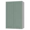 KÜCHENHÄNGESCHRANK Kvantum W4/60 Mint Matt / Grau Matt 60 / 32,5 / 96cm - Grau/Mintgrün, Holz/Holzwerkstoff (60/96/32.5cm) - Feldmann-Wohnen