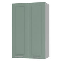 KÜCHENHÄNGESCHRANK Kvantum W4/60 Mint Matt / Grau Matt 60 / 32,5 / 96cm - Grau/Mintgrün, Holz/Holzwerkstoff (60/96/32.5cm) - Feldmann-Wohnen