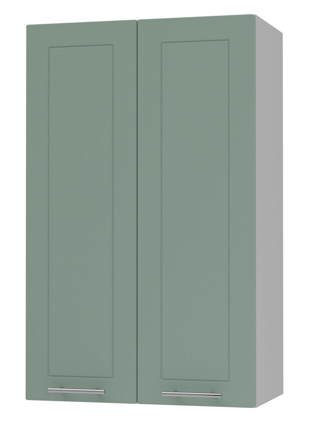 KÜCHENHÄNGESCHRANK Kvantum W4/60 Mint Matt / Grau Matt 60 / 32,5 / 96cm - Grau/Mintgrün, Holz/Holzwerkstoff (60/96/32.5cm) - Feldmann-Wohnen