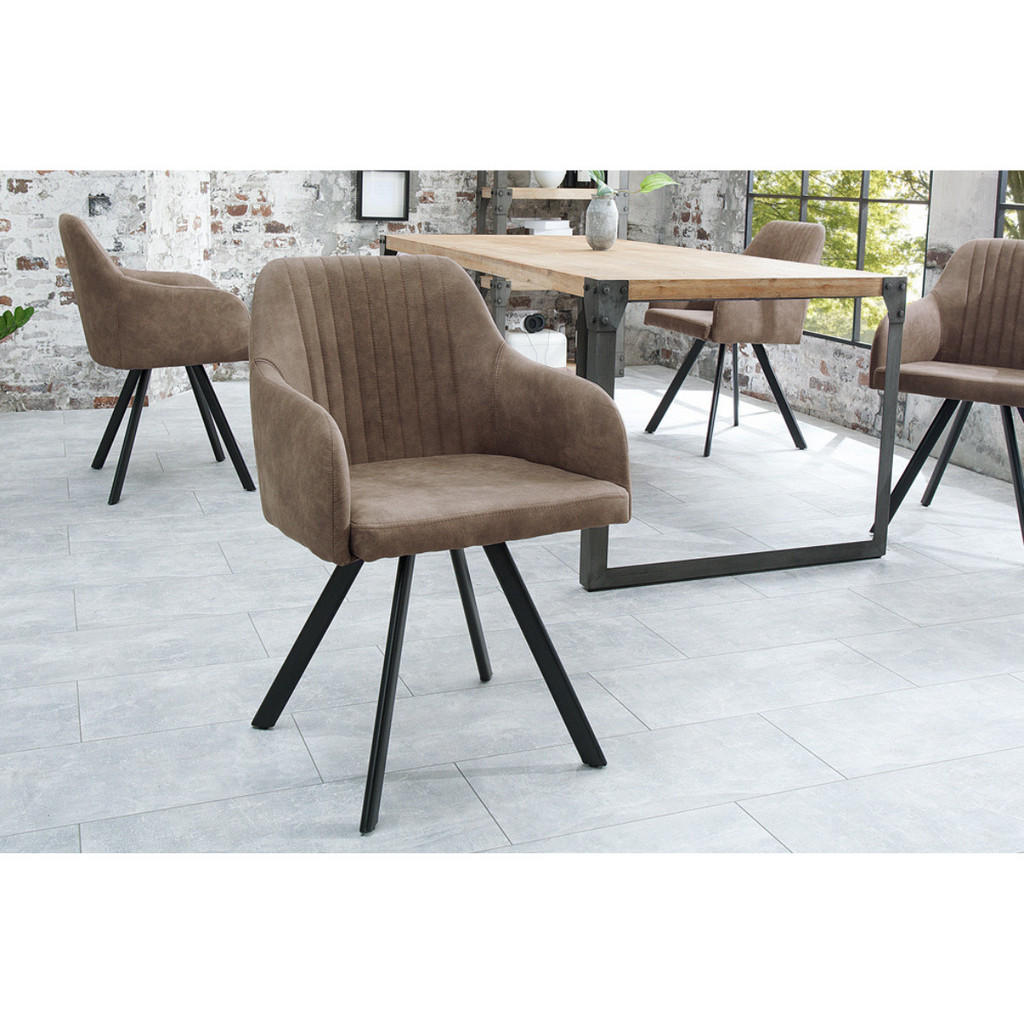 Thumbnail - riess-ambiente Stuhl, Braun, Taupe, Textil, 56x84x58 cm, Esszimmer, Stühle, Esszimmerstühle, Armlehnenstühle