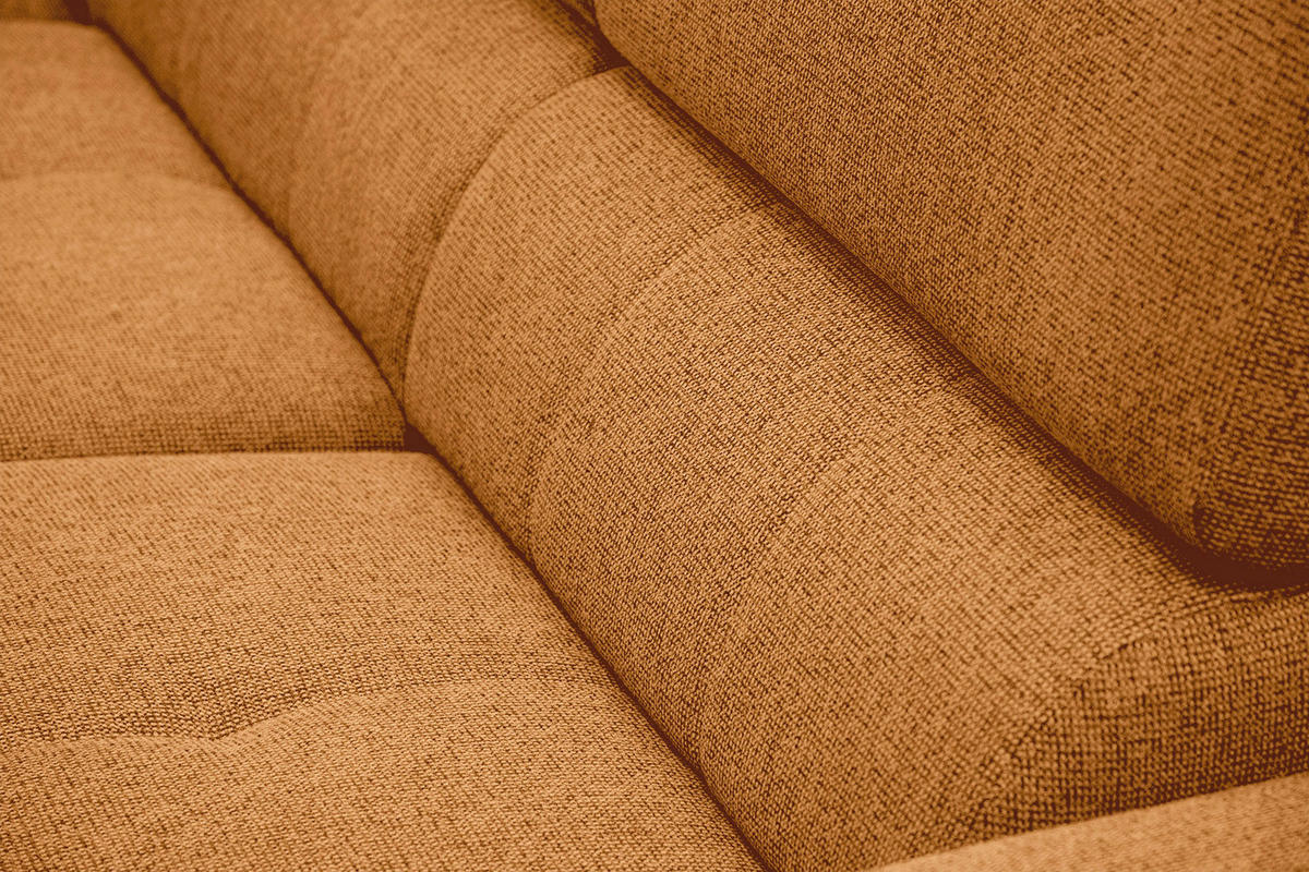 ECKSOFA FIERO 5-Sitzer, orange - Schwarz/Orange, Holzwerkstoff/Textil (158/269cm) - Courtois Laville
