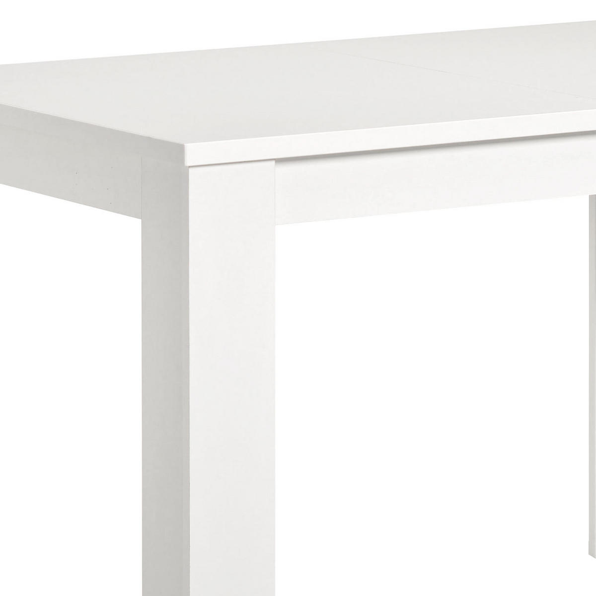 TISCHGRUPPE 120-153/80 cm weiß mit 4 Stühle Samt Grau - Weiß/Grau, Holz/Textil (80/88/120cm) - Homestyle4u