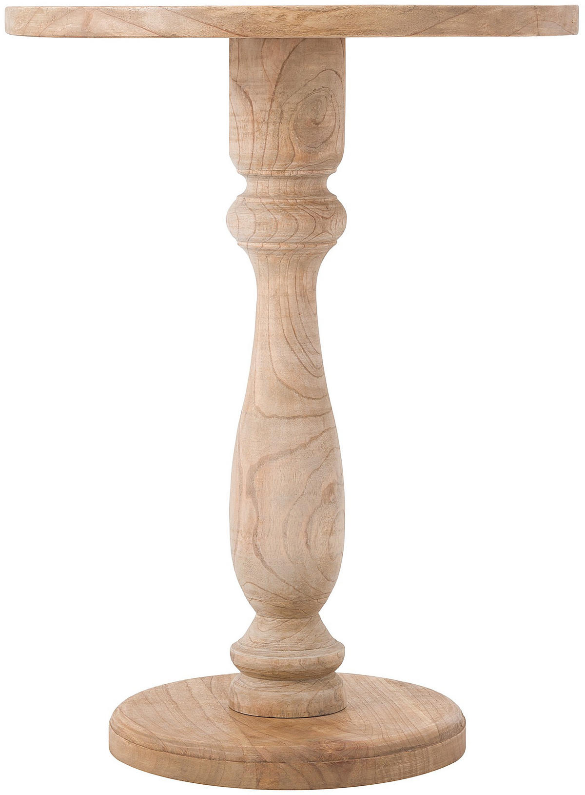 BEISTELLTISCH rund 50 cm Holz Natura - Eukalyptusholzfarben, Holz (50/50/60cm) - CLP