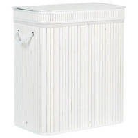 KORB Weiß Kalthota - Weiß, Holz (52/60/34cm) - Beliani