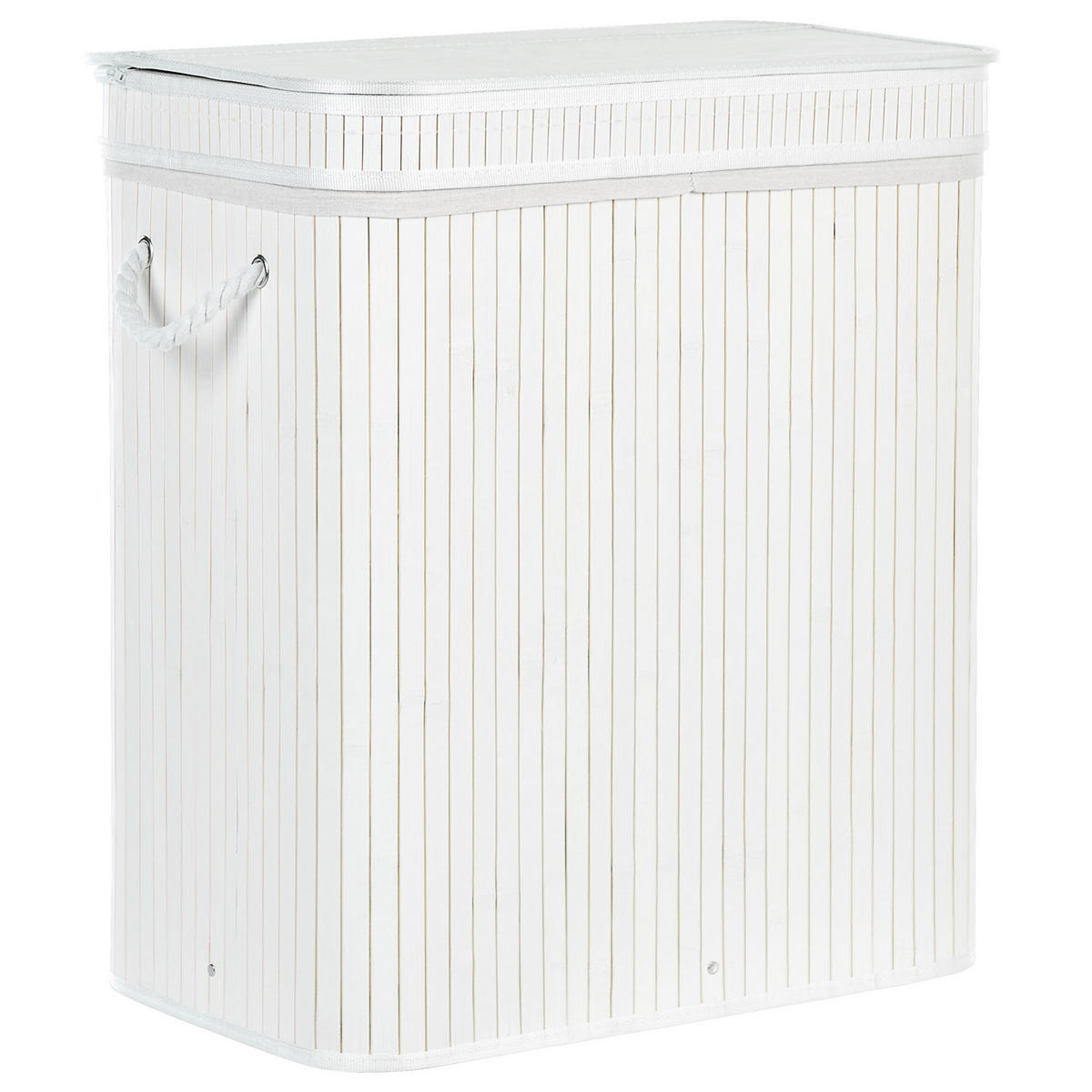 KORB Weiß Kalthota - Weiß, Holz (52/60/34cm) - Beliani