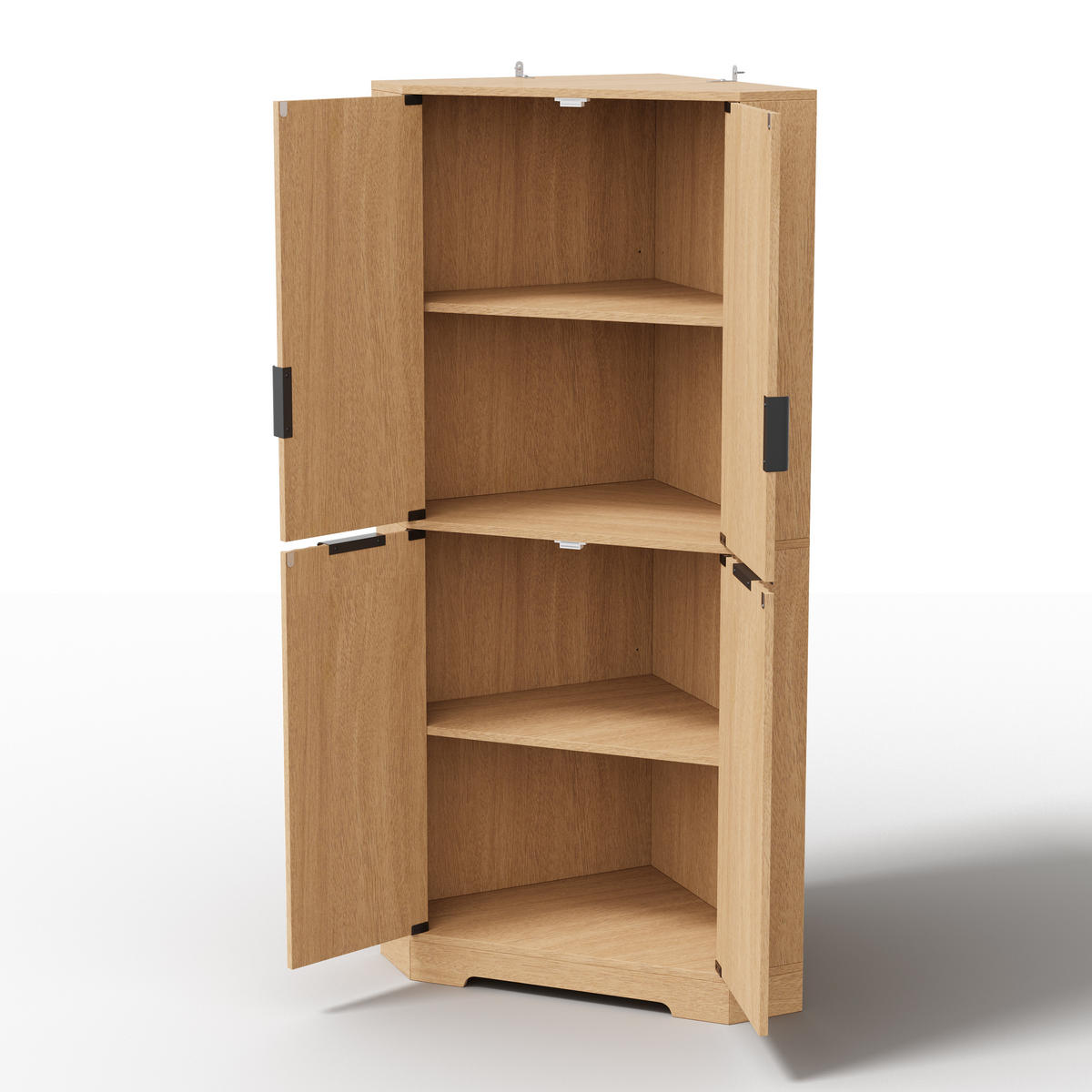 HIGHBOARD DE-38719 60/60/172 cm 4 Türen und verstellbare Böden Natur - Naturfarben, Holzwerkstoff (60/172/60cm) - ComfortXL