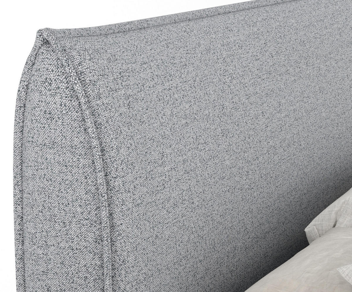 BOXSPRINGBETT Chermin Grau 140/200 cm mit Latex-Topper - Silberfarben/Grau, Holz/Holzwerkstoff (140/200cm) - Maison de Reve