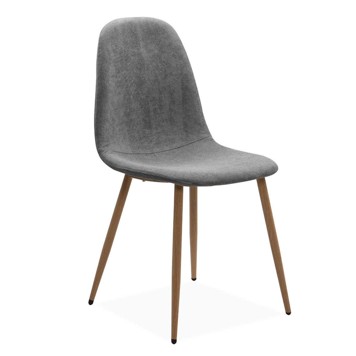 ESSZIMMERSTÜHLE CORD HOLZBEINE 4er set 50/83/50 cm - Grau, Metall (50/83/45cm) - Calicosy