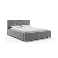 BETT LIZZY - Goldfarben/Grau, Holzwerkstoff (120/200cm) - Meblini