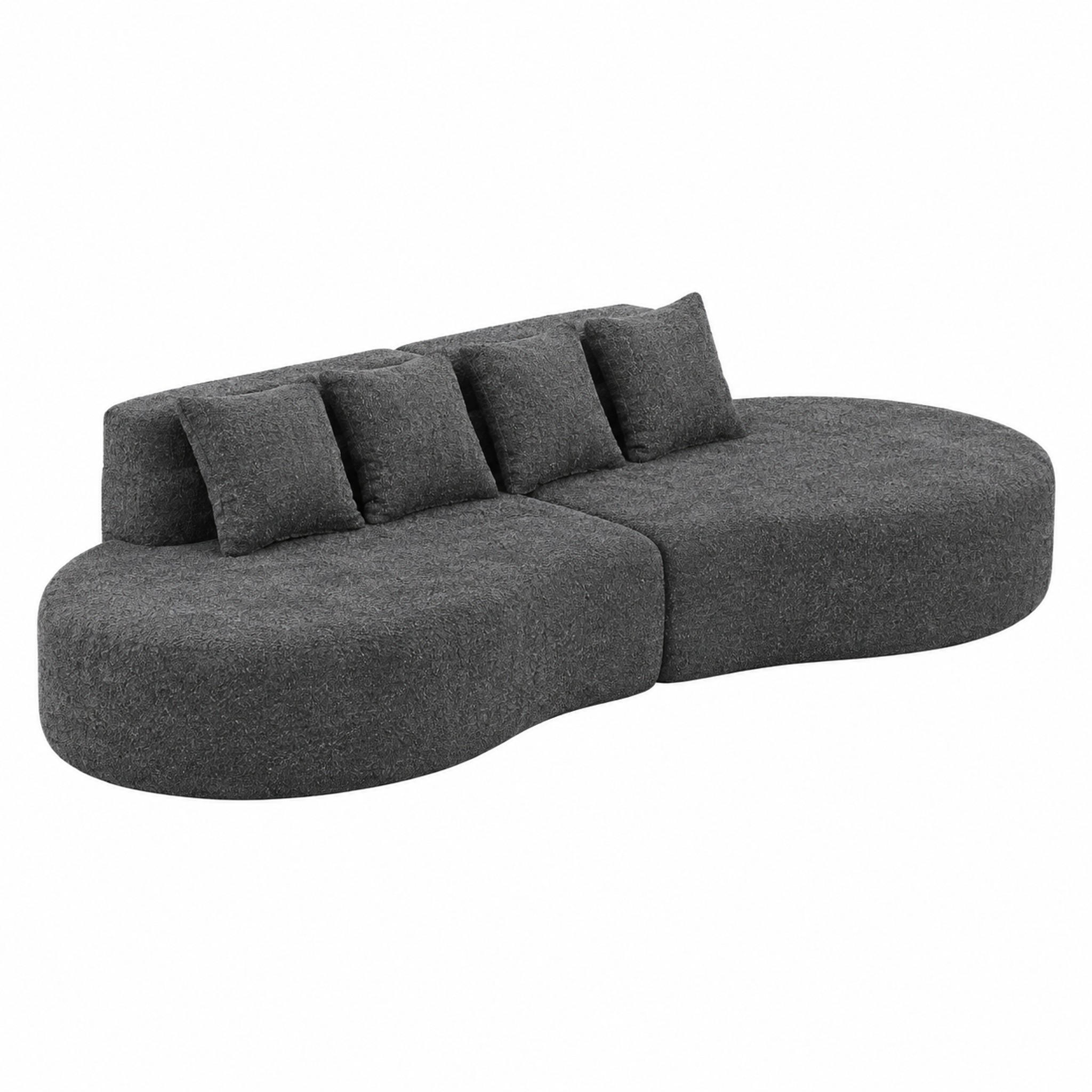 Meubliv Sofa Grau 110x65x310 cm