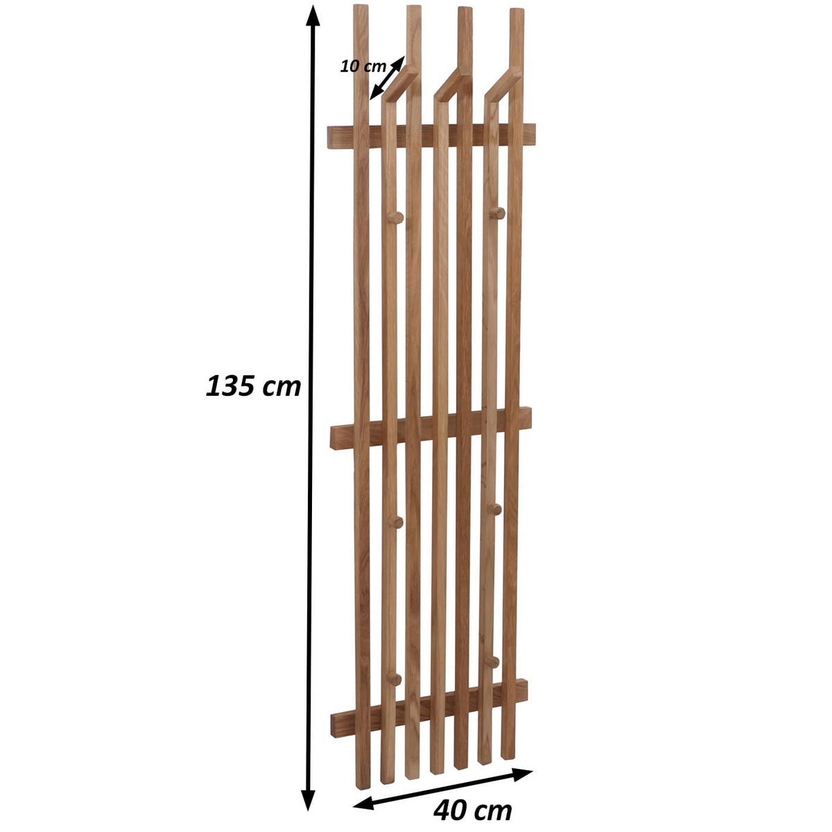 ŠATNÍKOVÝ PANEL Dekor dub - dub Wotan, dřevo (40/135/11cm) - MCW