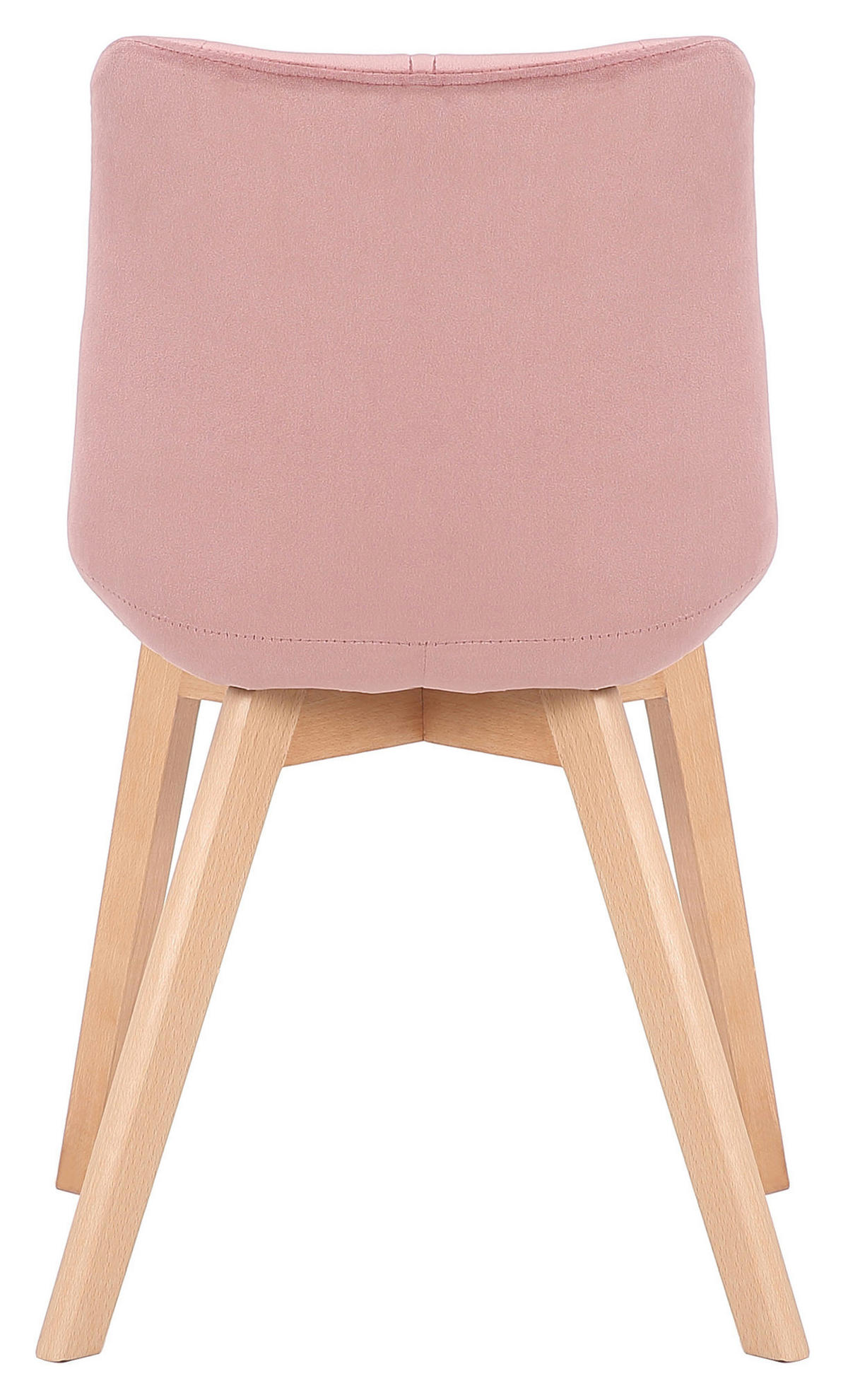ESSZIMMERSTUHL Passat Samt, Gestell Buchenholz Natura Pink - Rosa/Naturfarben, Holz/Buchenholz (46/82/61cm) - TPFLiving