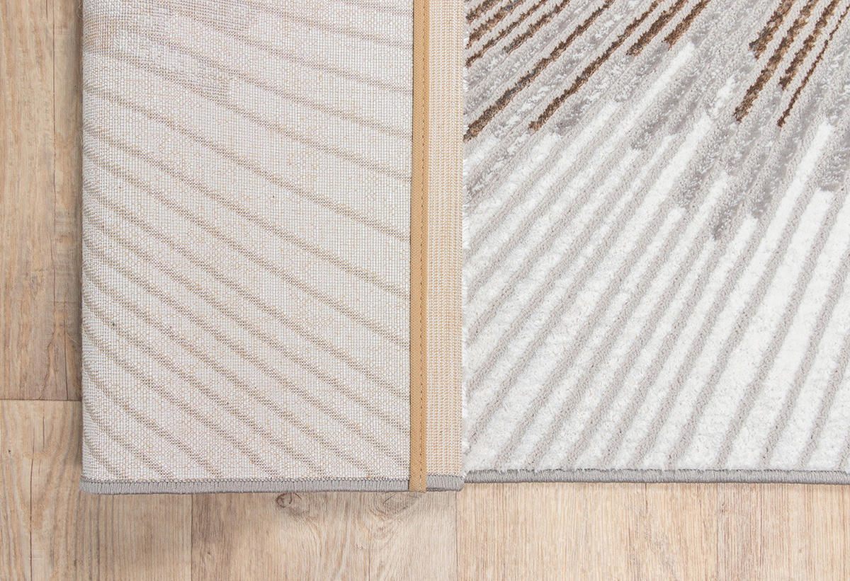 KURZFLORTEPPICH Abstrakt KAVALA Polyester Grau 140 x 200 cm - Grau, Textil (140/200cm) - KADIMA DESIGN