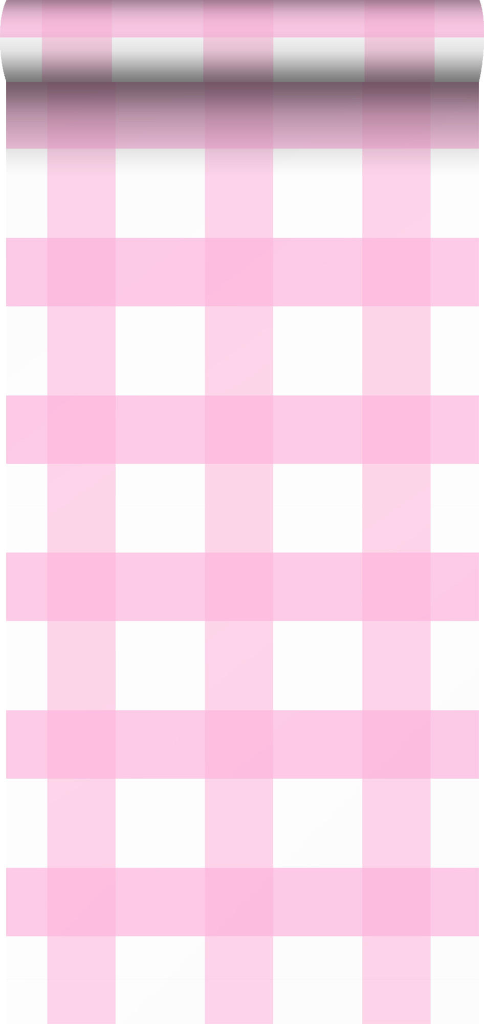 TAPETE Karomuster 53 cm x 10.05 m - Pink, Papier (53/1000cm) - Sanders & Sanders