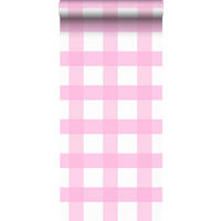 TAPETE Karomuster 53 cm x 10.05 m - Pink, Papier (53/1000cm) - Sanders & Sanders